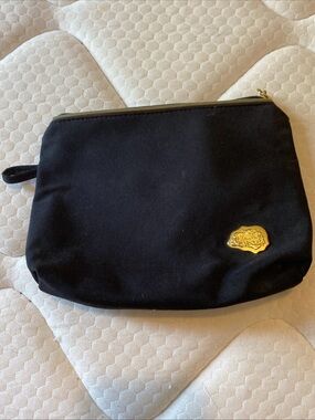 Carlos Falchi Black Pouch with Gold Lining